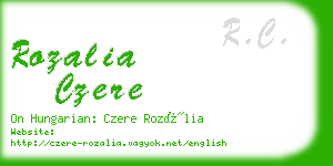 rozalia czere business card